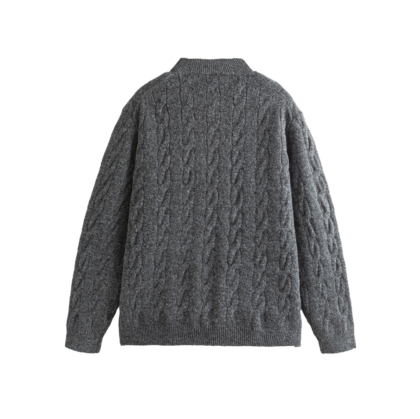 Round Neck Loose Fit  Knit Cardigan Casual Regular Fit