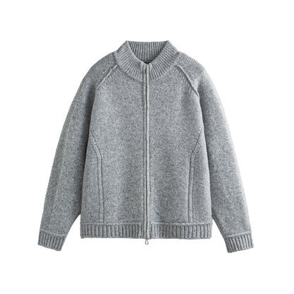 Deconstructed Patchwork Loose Casual Knit Cardigan Coat