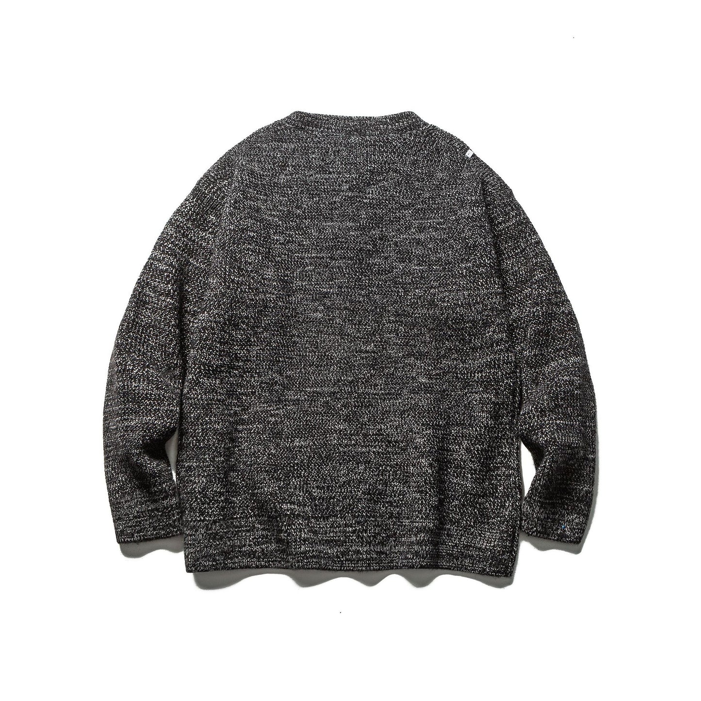 Loose Fit Henley Neck Knitwear Crewneck Sweater with Premium Feel