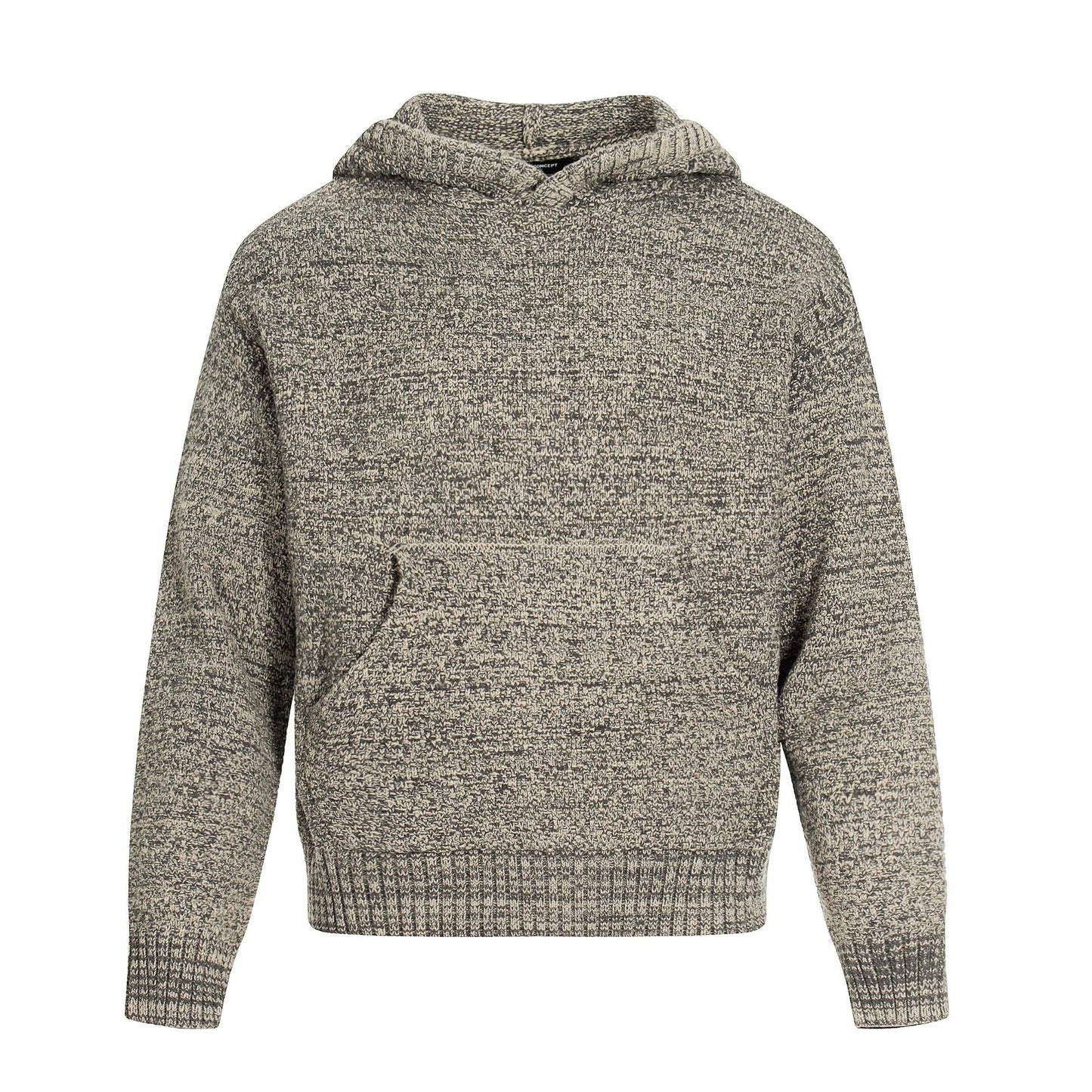 Vintage High-End Knit Hoodie for Men, Old Money Style, Trendy Short and Wide Fit Sweater