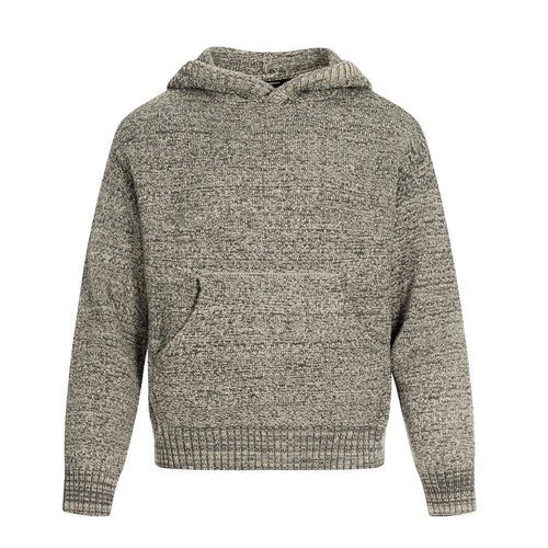 Vintage High-End Knit Hoodie for Men, Old Money Style, Trendy Short and Wide Fit Sweater